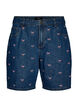 Denim shorts med broderede motiver, Bl&aring;, Packshot image number 0