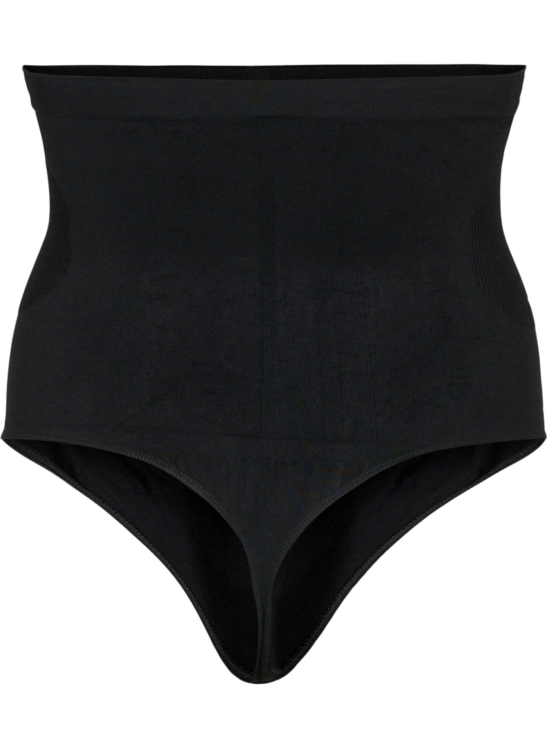 Zizzi H&oslash;jtaljet shapewear g-streng, Sort, Packshot image number 1
