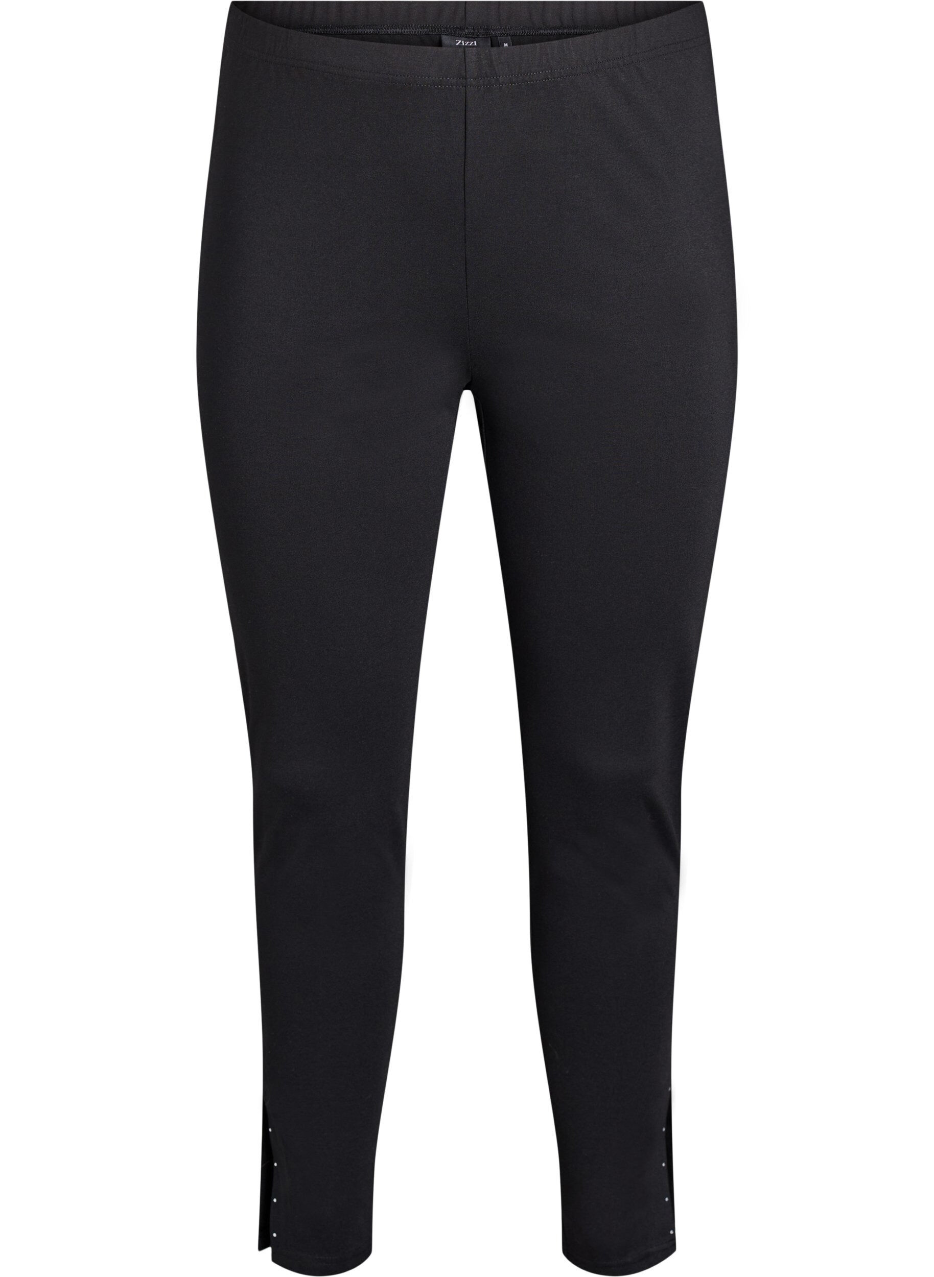Leggings med slids og sm&aring; rhinsten