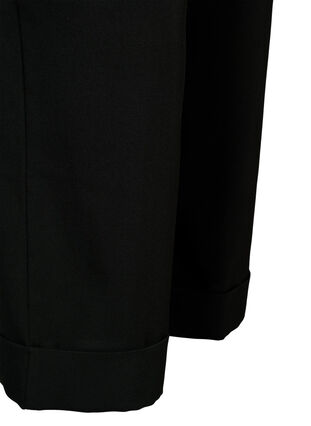 Højtaljede bukser med opsmøg, Black, Packshot image number 3