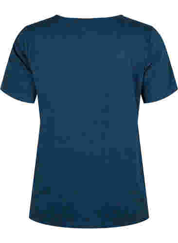 Meleret trænings t-shirt med rund hals, Night Sky Mel., Packshot image number 1
