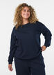 Sweatshirt med tekstmotiv, Bl&aring;, Model image number 0
