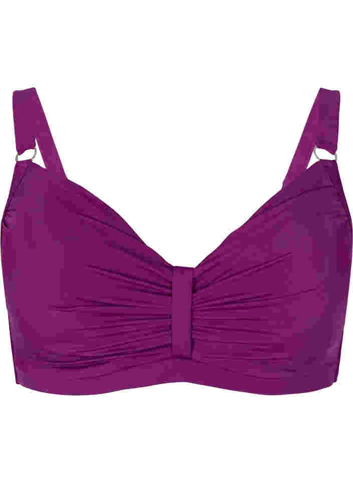 Bikini overdel med bøjle, Dark Purple, Packshot image number 0