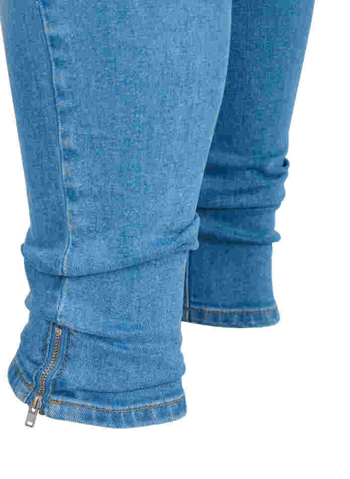 Super slim Amy jeans med lynlås, Light blue, Packshot image number 3