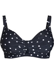 Bikini bh med b&oslash;jle og m&oslash;nster, Sort