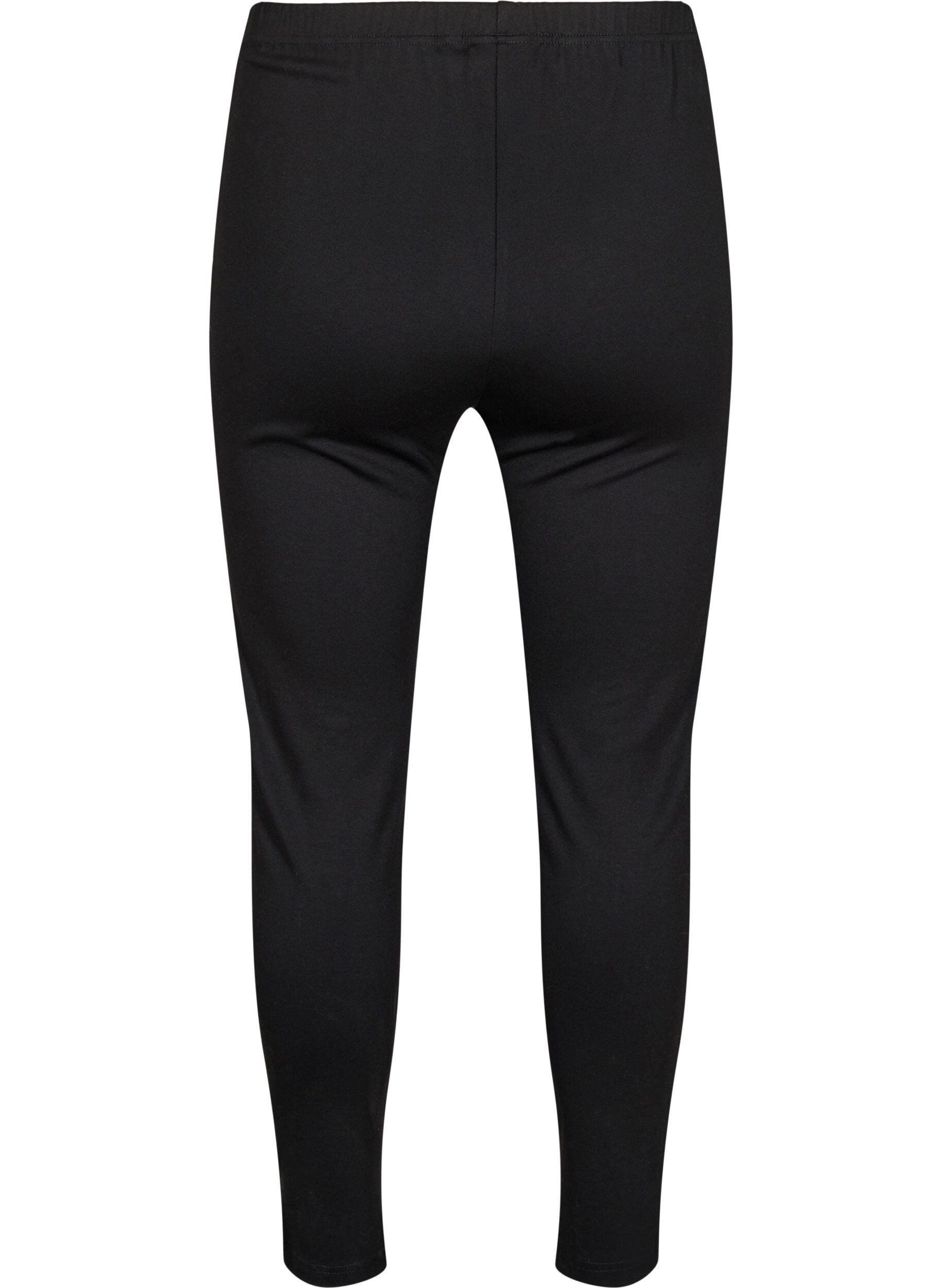 Zizzi Viskose leggings med lynl&aring;sdetalje, Sort, Packshot image number 1