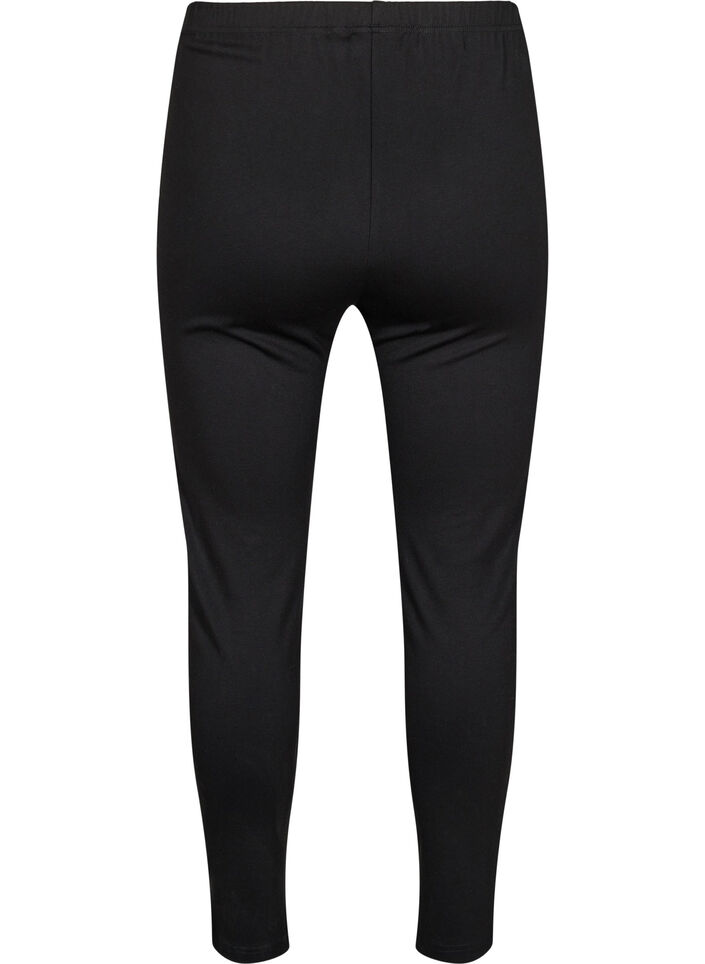 Viskose leggings med lynlåsdetalje, Sort, Packshot image number 1