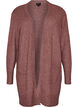 Meleret strik cardigan med lommer, Lyser&oslash;d, Packshot image number 0