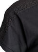 T-shirt i bomuld med crochetdetalje, Sort, Packshot image number 2
