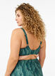 Bikini overdel med vattering og print, Grøn, Model image number 2