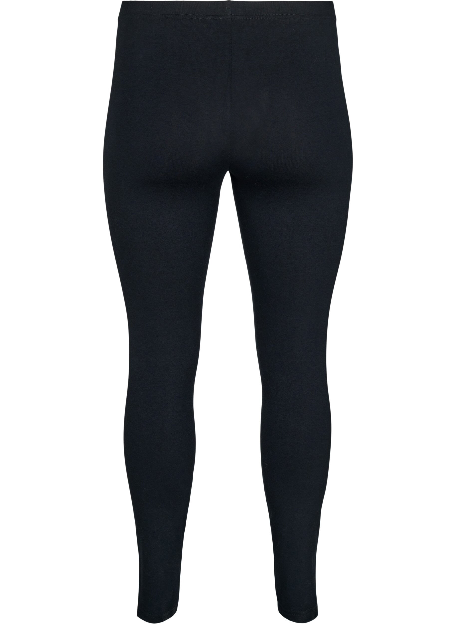 ZizziBasis leggings med ekstra l&aelig;ngde, Sort, Packshot image number 1