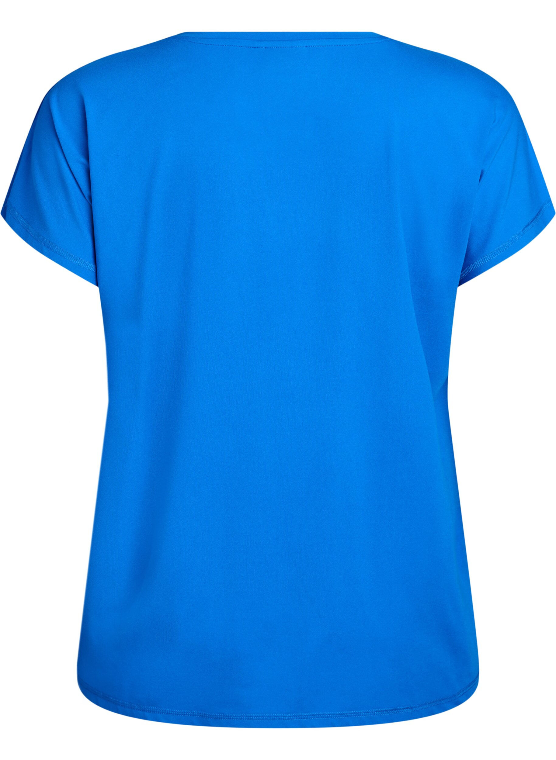ZizziEnsfarvet tr&aelig;nings t-shirt, Bl&aring;, Packshot image number 1