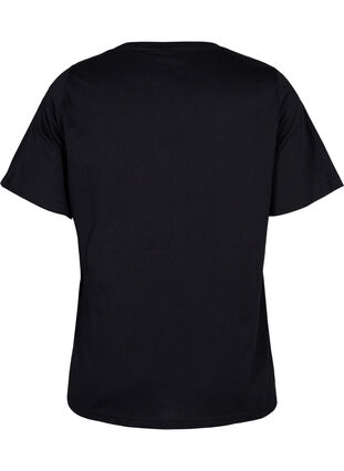 T-shirt med nitter i økologisk bomuld, Black Star , Packshot image number 1