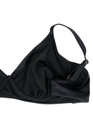 Bikini bh med bøjle og rynkedetalje, Black, Packshot image number 3