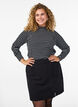 Kort jerseynederdel med slids, Sort, Model image number 0