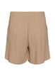 Shorts i bomuldsmusselin med h&oslash;j talje, Beige, Packshot image number 1