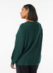 Strikbluse med b&oslash;lgekanter, Gr&oslash;n, Model image number 2
