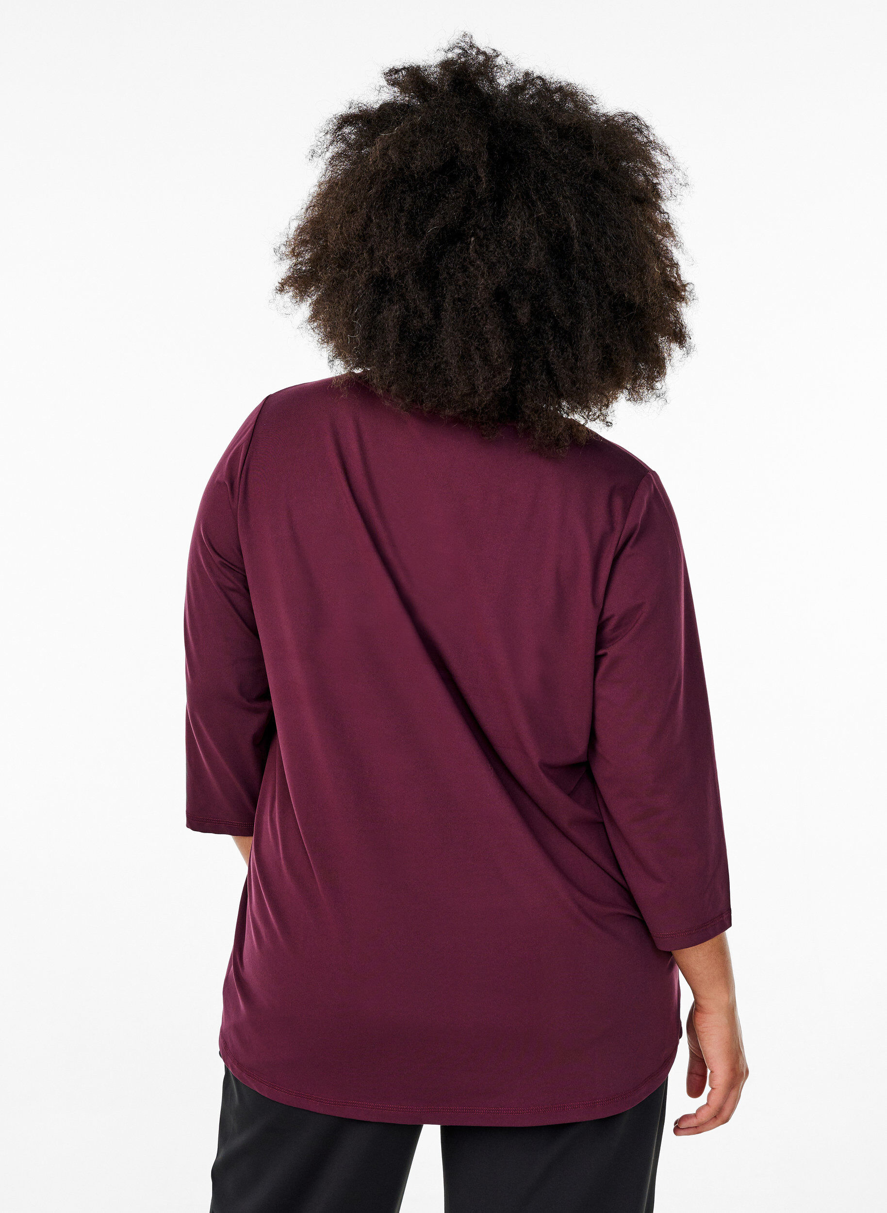 ZizziTr&aelig;ningsbluse med 3/4 &aelig;rmer, R&oslash;d, Model image number 2