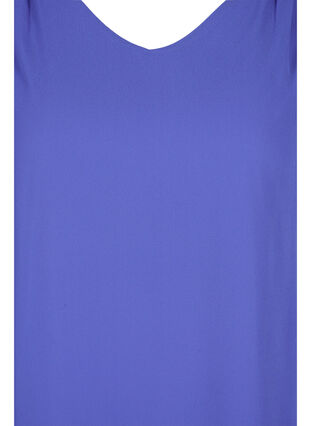 Bluse med korte ærmer, Dazzling Blue, Packshot image number 2