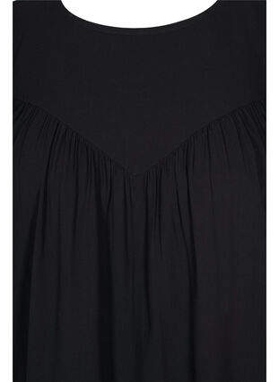 Bluse i viskose med a-shape, Black, Packshot image number 2
