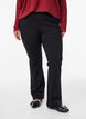 Bootcut bukser i viskosemix, Sort, Model image number 2
