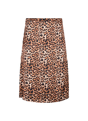 Leoprintet nederdel med slids, Leopard AOP, Packshot image number 0