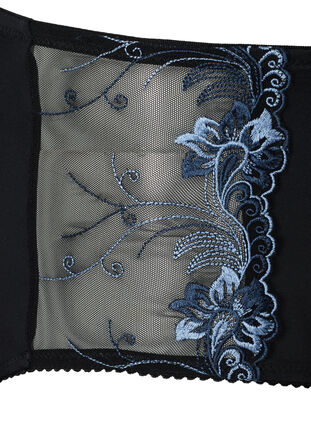 Trusse med mesh og farvet broderi, Black Blue Comb, Packshot image number 3