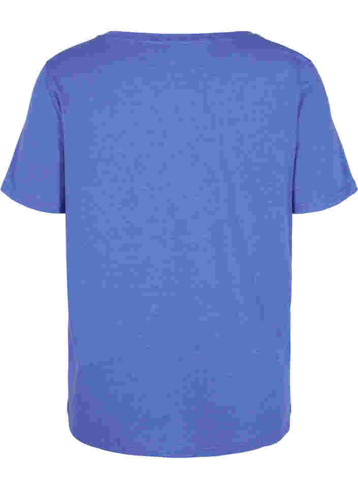 Bomulds t-shirt med tryk, Dazzling Blue Califo, Packshot image number 1