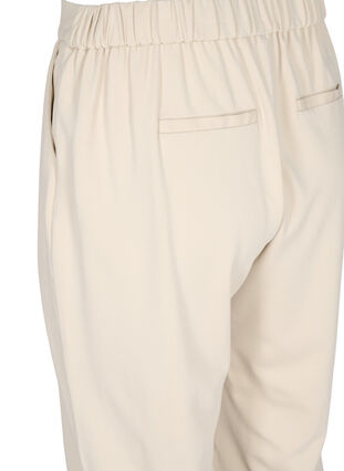 Ensfarvede culotte bukser med lommer, Off White, Packshot image number 3