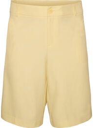 L&oslash;se bermudashorts med h&oslash;j talje, Gul