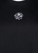 Bomulds t-shirt med broderidetalje, Sort, Packshot image number 2