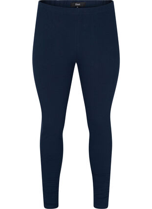 Bomulds leggings med printdetaljer, Dark Sapphire, Packshot image number 0