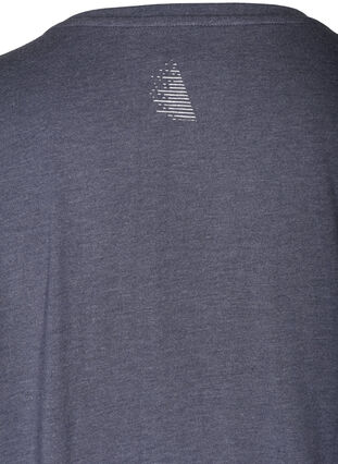 Trænings t-shirt med tekst tryk, Odysses Gray, Packshot image number 3