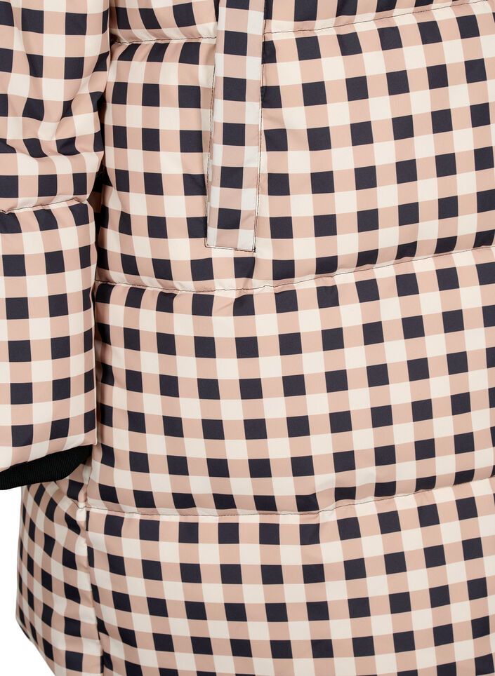 Ternet puffer vinterjakke, Black w. Nomad Check, Packshot image number 3