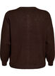 Strikket cardigan med hjertehulm&oslash;nster, Brun, Packshot image number 1