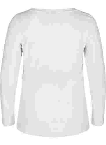 Basis graviditets bluse med lange ærmer, White, Packshot image number 1