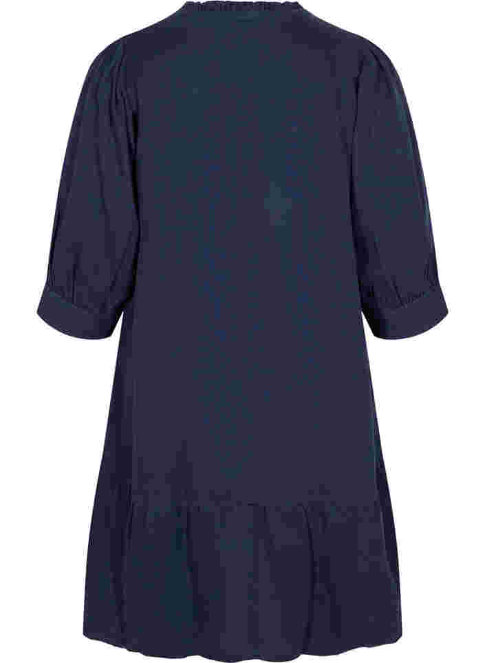 Kjole med 3/4 ærmer, Navy Blazer, Packshot image number 1