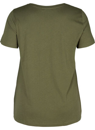 Kortærmet t-shirt med v-udskæring, Ivy green, Packshot image number 1