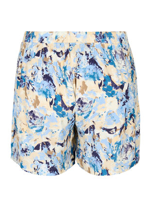 Løstsiddende shorts i viskose, Blue Graphic AOP, Packshot image number 1