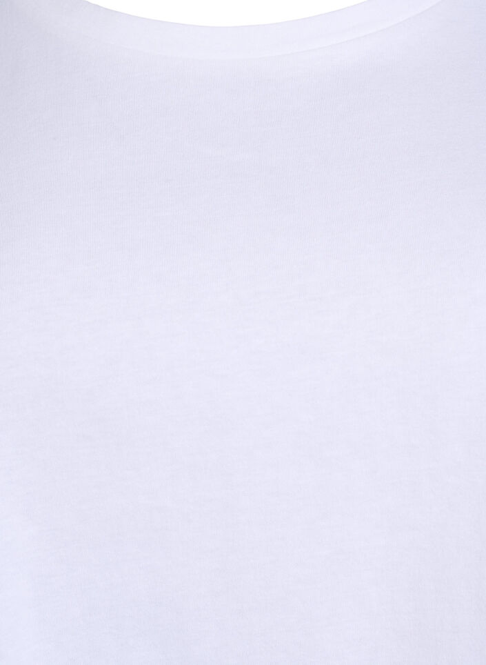 T-shirt med broderi anglaise ærmer, Hvid, Packshot image number 2