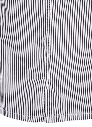 Stribet pencilnederdel med lommer, Black & White Stripe, Packshot image number 4
