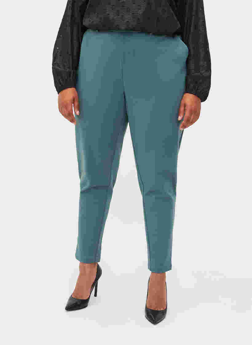Cropped bukser med lommer, Silver Pine, Model image number 2
