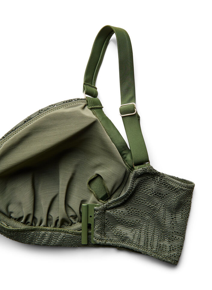 Brazilian bikinitrusse i struktureret mesh, Gr&oslash;n, Packshot image number 3