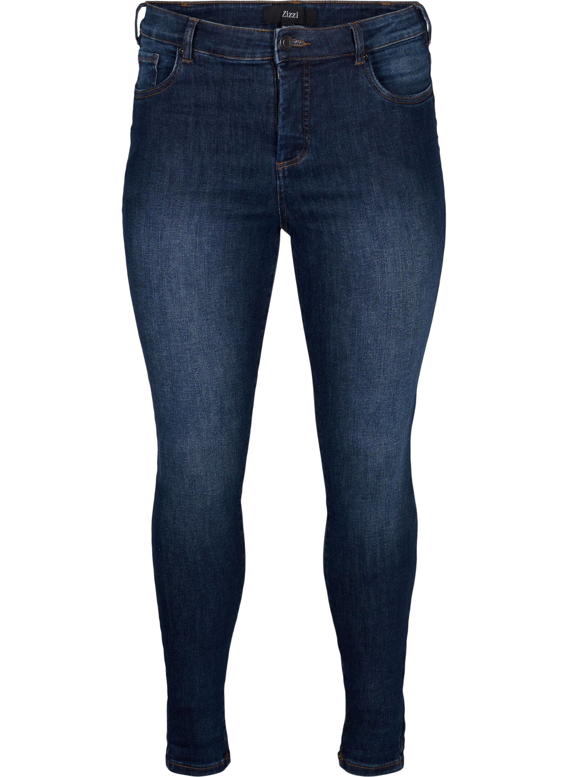 Zizzi Super slim jeans med h&oslash;j talje, Dark Blue, Packshot image number 0
