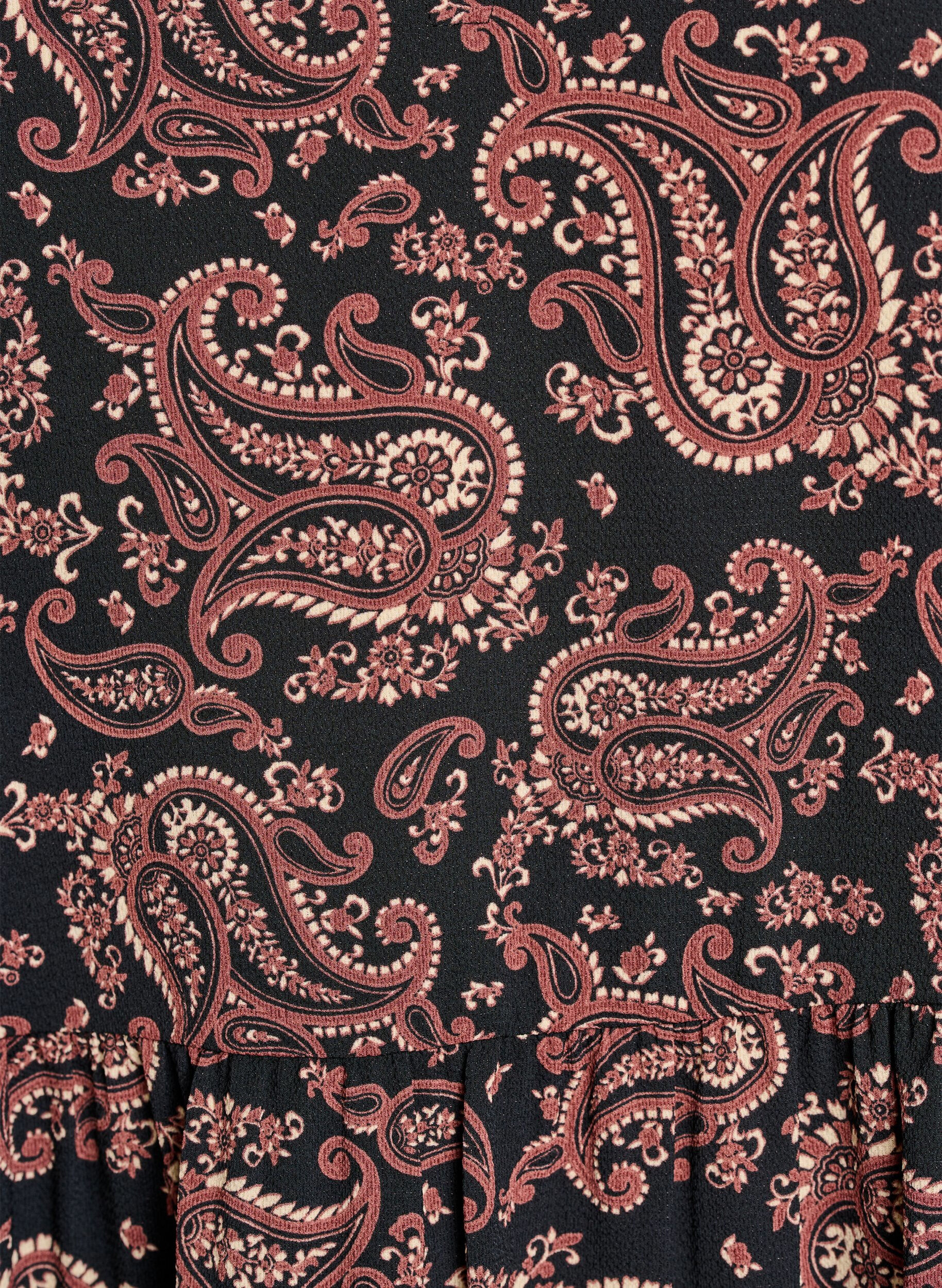 Zizzi Kort&aelig;rmet kjole med a-snit og sk&aelig;ringer, Sort, Packshot image number 2