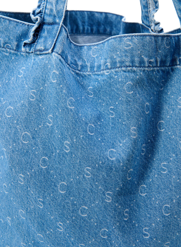 Denim shoppingbag, Light Blue Denim, Packshot image number 2