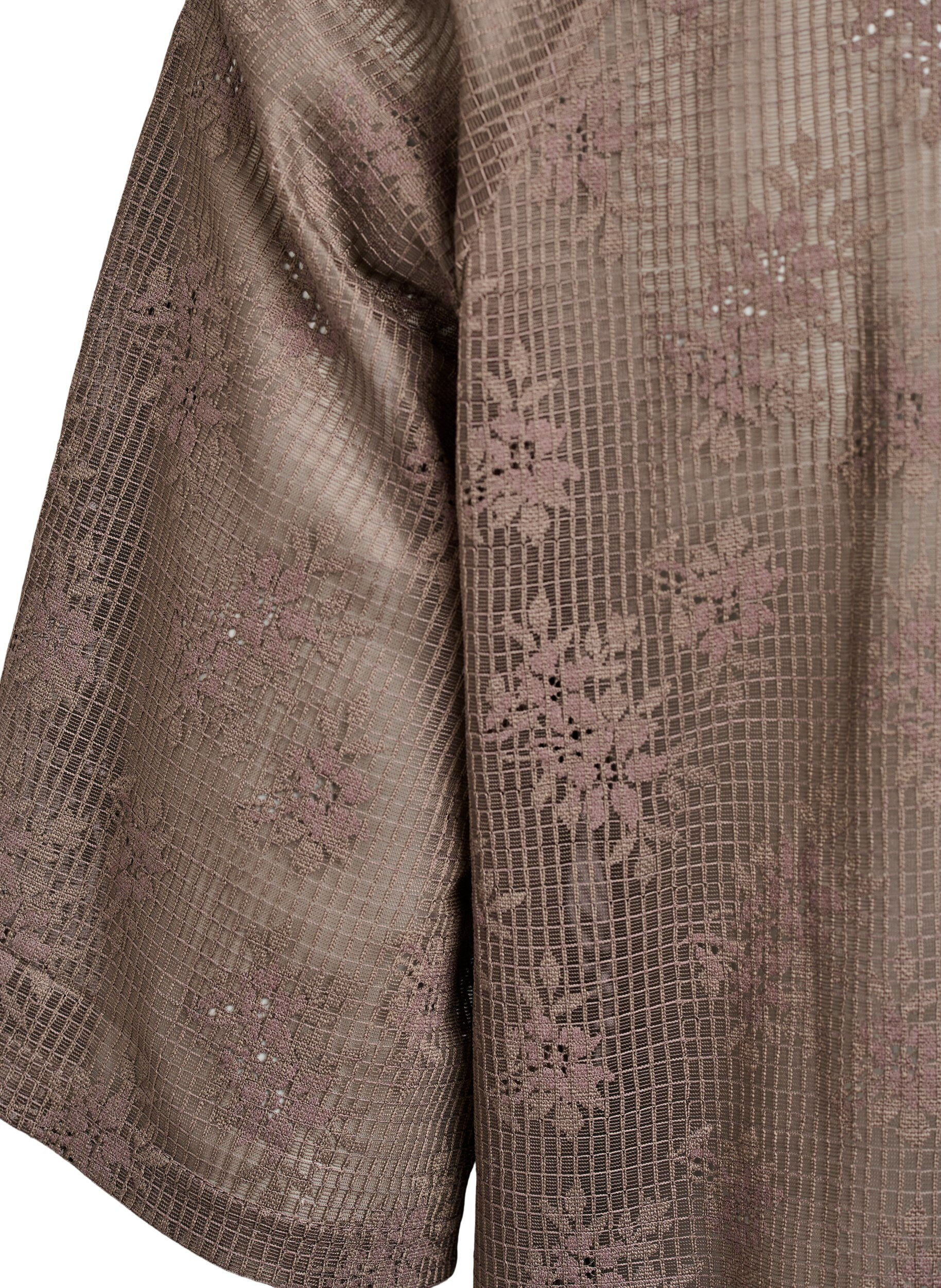 Zizzi Blonde t-shirt med tekstprint, Brun, Packshot image number 3