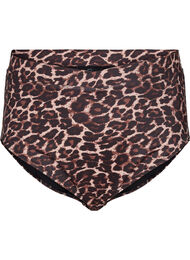 Bikini trusser med print og høj talje, Autentic Leopard