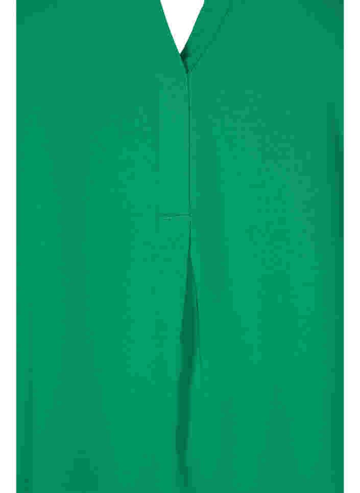 Kortærmet bluse med v-udskæring, Jolly Green, Packshot image number 2