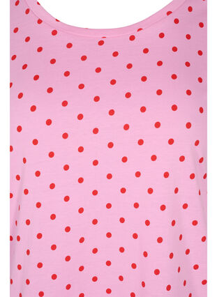Prikket t-shirt i bomuld, Prism Pink W. Dot, Packshot image number 2